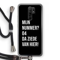 Da ziede van hier - Zwart: Xiaomi Redmi 9 Transparant Hoesje met koord
