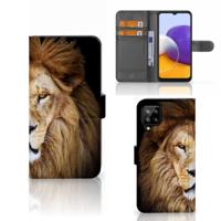 Samsung Galaxy A22 4G | M22 | Telefoonhoesje | Met pasjeshouder | Leeuw