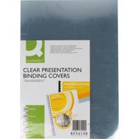 Q-CONNECT omslagen, ft A4, PVC, 150 micron, pak van 100 stuks, transparant