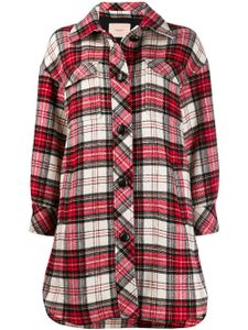 TWINSET manteau à motif tartan - Rouge