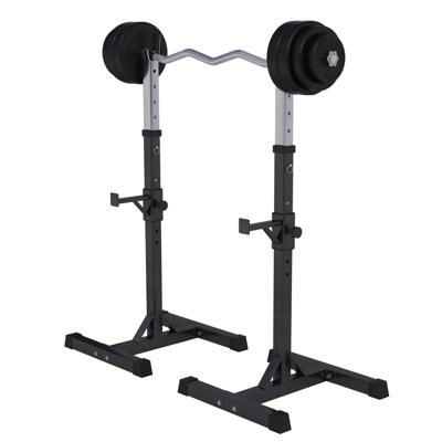 Squat en Bankdruksteunen met Halterset 35 kg kunststof