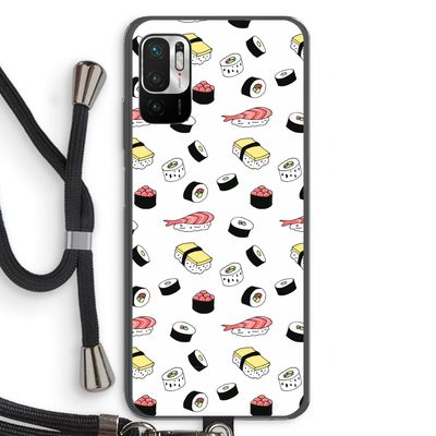 Sushi time: Xiaomi Redmi Note 10 5G Transparant Hoesje met koord