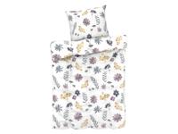 LIVARNO home Dekbedovertrek 140 x 200 cm (Bloemen/wit)