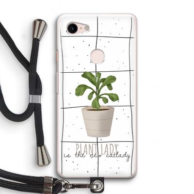 Kamerplant op vensterruit: Pixel 3 Transparant Hoesje met koord