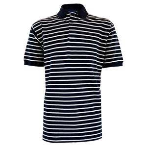 Polo Pique Shortsleeve Navy Natural Shirt Heren