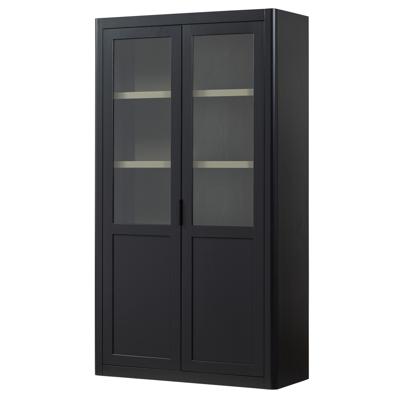 WOOOD Buffetkast 'Gunnar' Grenenhout, 217 x 120cm, kleur Mat Zwart