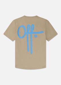 Off The Pitch Fullstop Slim Fit T-Shirt Heren Beige - Maat XS - Kleur: Beige | Soccerfanshop