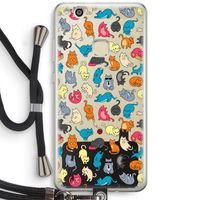 Kleurrijke katten: Huawei Ascend P10 Lite Transparant Hoesje met koord