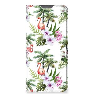 OPPO A96 | A76 Hoesje maken Flamingo Palms