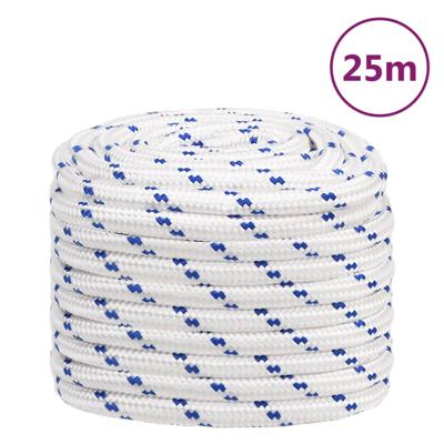 Boot touw 20 mm 25 m polypropyleen wit