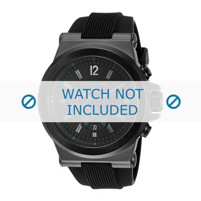 Horlogeband Michael Kors MK8152 / Dylan Rubber Zwart 13mm