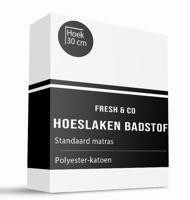 Hoeslaken - Badstof - Wit - 90x200 cm - Wit - Fresh and Co - Dekbed-Discounter.nl