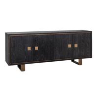 Dressoir Hunter 4-deuren (Zwart rustiek)