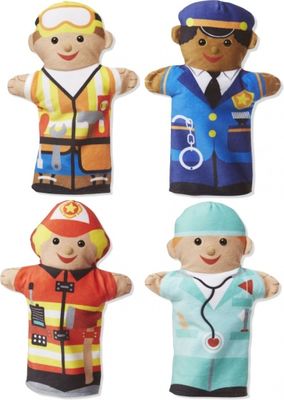 Melissa & Doug handpoppen jolly helpers 4 poppen Melissa & Doug handpoppen jolly helpers 4 poppen