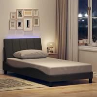 Bedframe zonder matras "Hanko" 100x200 cm stof donkergrijs