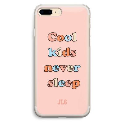 Cool Kids Never Sleep: iPhone 7 Plus Transparant Hoesje