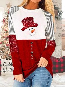 Crew Neck Casual Christmas T-Shirt