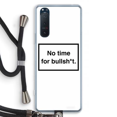 No time: Sony Xperia 5 II Transparant Hoesje met koord