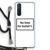 No time: Sony Xperia 5 II Transparant Hoesje met koord