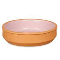 Set 4x tapas/creme brulee serveer schaaltjes terracotta/roze 16x4 cm - Snack en tapasschalen - thumbnail