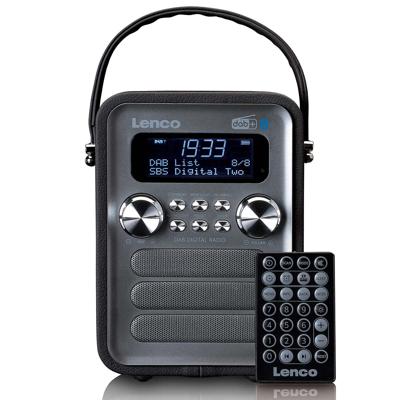 LENCO PDR-051BKSI - Draagbare DAB+ FM Radio met Bluetooth® en AUX-ingang, oplaadbare batterij - Zwart