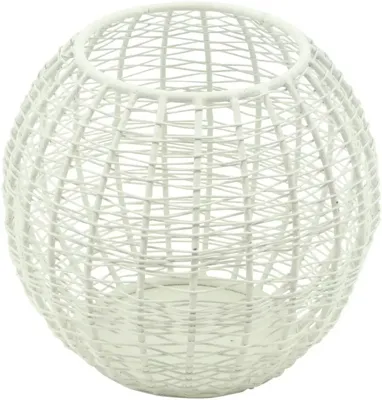 Countryfield theelichthouder metaal sabi 14.5x14cm wit