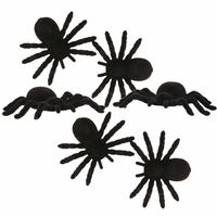 6x Nep spinnen 10 cm Halloween decoratie - thumbnail