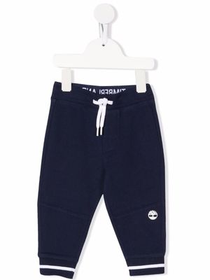 Timberland Kids pantalon de jogging à logo brodé - Bleu