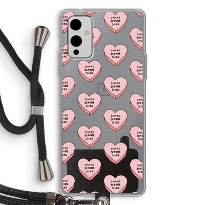 Chicks before dicks: OnePlus 9 Transparant Hoesje met koord