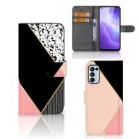 OPPO Find X3 Lite | Book Case | Zwart Roze Vormen