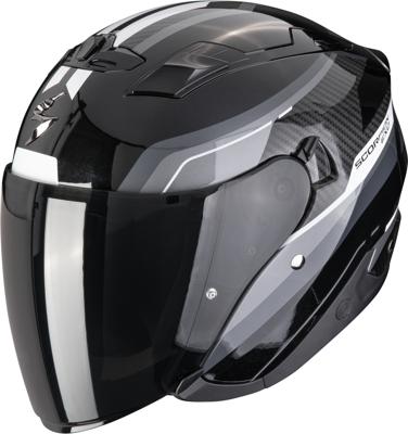 SCORPION EXO-230 Hipe, Jethelm of scooter helm, Zwart-Zilver