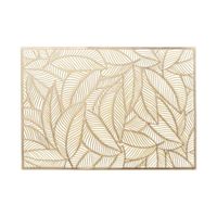 8x Placemats/onderleggers gouden bladeren 30 x 45 cm