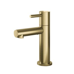 Fonteinkraan Hotbath Dude 1-hendel Recht 14.8 cm Rond Geborsteld Messing PVD