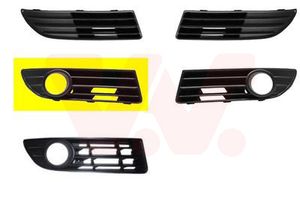 Ventilatiegrille, bumper ** Equipart ** VAN WEZEL, Inbouwplaats: Rechts voor, u.a. für VW