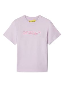 Off-White Kids t-shirt Big Bookish en coton - Violet