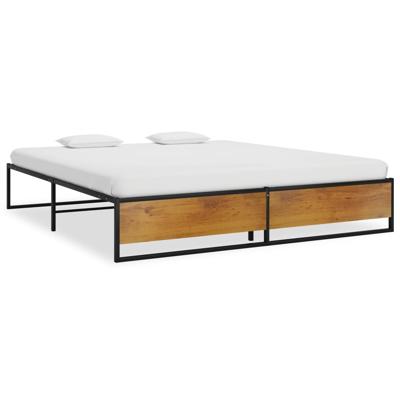 Bedframe metaal zwart 200x200 cm