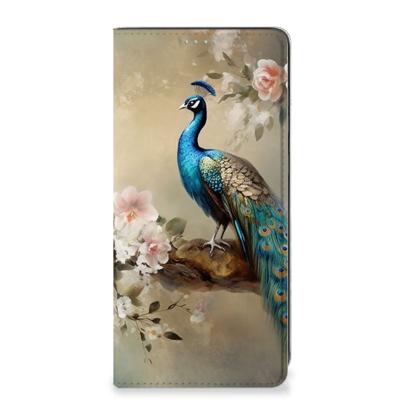 Smartphone hoesje voor Samsung Galaxy A21s Vintage Pauwen Smartphone hoesje voor Samsung Galaxy A21s Vintage Pauwen