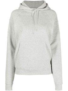 Saint Laurent hoodie en coton à logo brodé - Gris