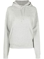 Saint Laurent hoodie en coton à logo brodé - Gris