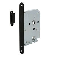 INTERSTEEL Woningbouw magneet cilinder dag- en nachtslot 55mm, voorplaat afgerond zwart, 20x175, doorn 50mm inc | Mtools