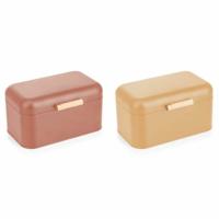 Broodmand DKD Home Decor 30,50 x 20,7 x 15 cm Metaal Terra cotta Geel Vintage (2 Stuks)