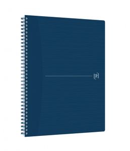 Oxford Origin spiraalschrift, ft A4+, 140 bladzijden, geruit 5 mm, blauw