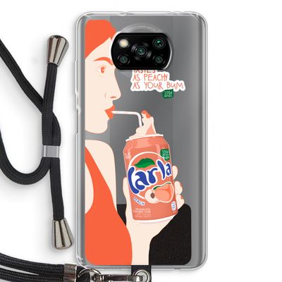 Peach please!: Xiaomi Poco X3 NFC Transparant Hoesje met koord