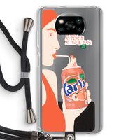 Peach please!: Xiaomi Poco X3 NFC Transparant Hoesje met koord