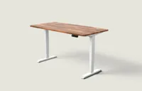 Desktronic HomePro bureau Wit / Massief Walnoot / 160x80 cm