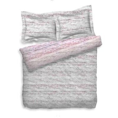 Heckett & Lane dekbedovertrek Sering - roze/grijs - 240x200/220 cm