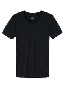 Schiesser - Long Life Soft - Shirt 1/2 - zwartblauw