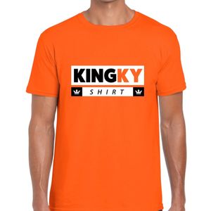 Oranje Kingky t-shirt voor heren