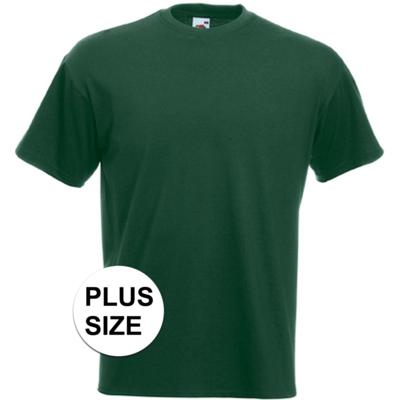 Fruit of The Loom Grote maten t-shirt - donkergroen - heren - voordelig - katoen - Herenkleding