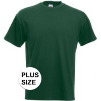 Fruit of The Loom Grote maten t-shirt - donkergroen - heren - voordelig - katoen - Herenkleding